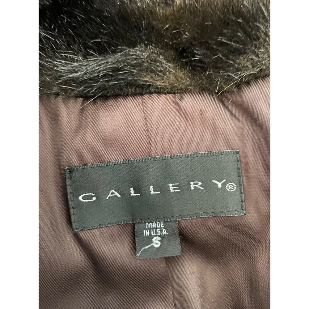 Vintage Gallery Dark Brown Faux Fur Long Coat Made In U.S.A. Small - Picture 3 of 12